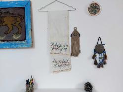 Antika Uçkur - Tel kırma İşçilik Yağlık - El İşi Tığ İşi Kemer - Çiçek Desenli