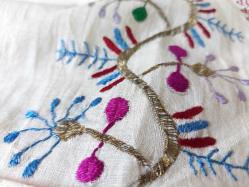 Antika Uçkur - Tel kırma İşçilik Yağlık - El İşi Tığ İşi Kemer - Çiçek Desenli