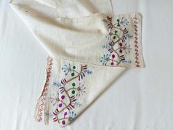 Antika Uçkur - Tel kırma İşçilik Yağlık - El İşi Tığ İşi Kemer - Çiçek Desenli