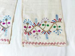 Antika Uçkur - Tel kırma İşçilik Yağlık - El İşi Tığ İşi Kemer - Çiçek Desenli