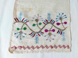 Antika Uçkur - Tel kırma İşçilik Yağlık - El İşi Tığ İşi Kemer - Çiçek Desenli