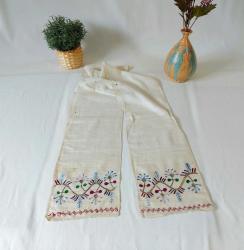 Antika Uçkur - Tel kırma İşçilik Yağlık - El İşi Tığ İşi Kemer - Çiçek Desenli