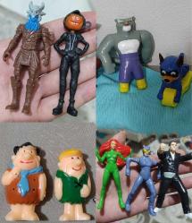 Çizgi film animasyon oyun kahramanları karakter figür oyuncak set koleksiyon dekor tasarım hediye vintage retro nostalji hobi minyatür diorama reklam promosyon Antika