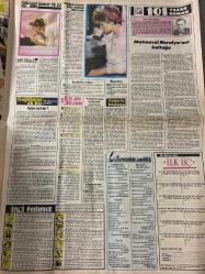 TERCÜMAN GAZETESİ İNCİ İLAVESİ DOĞUM GÜNÜ HEDİYESİ - 27 NİSAN 1984 - 4 SAYFADIR -Uğur Akel-Behlül Başar-Ayşegül Aldinç-Ayşe Kırca-İlhan İrem-Berhan Şimşek-Tülay Tüzün-Prof.Dr.Ayşel Ekşi-Özden Akbal-İlhan Engin-İlhan İrem-İlker İlhan-Çiğdem Atılgan-Nazlı Erkan-Ziya Şafak-Peyami Safa-Dr.Kamiran Şenel-Fatoş-Yener Baras-Nuran Demirbaş-Ahmet Kıraç-Tekin Akmansoy-Leman Cıdamlı 19 ülke arasında ilk halayı bu gece çekeceğiz-Eurovision 29 yaşına basıyor-Seninle Yaşamak-Uyuşturucu alışkanlığı-Yediniz şeylerin temiz olmasına dikkat edin-Matmazel Noralya’nın koltuğu-Keşan’dan bir zevk esintisi-Hem İktisat Fakültesi’nde okuyor hem de biçki-dikiş öğreniyorum-Kadın ve Ev-Sağlığımız ve Biz-Fatoş’la başbaşa-İçimizdeki satırlar-İnci Falınız Aile Çıkmazı:4-Yazar Roman-Üç soru üç cevap-Bizimle yaşayın-Keloglan-Kırcalar-Pasaklıgiller-Bay Ortadirek Keloglan-Çizen Ziya Şafak