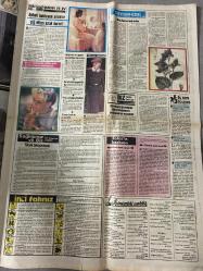 TERCÜMAN GAZETESİ İNCİ İLAVESİ DOĞUM GÜNÜ HEDİYESİ - 9 ŞUBAT 1984 - 4 SAYFADIR -Kemal Sunal-Hülya Koçyiğit-Fatma Girik-Gülşen Bubikoğlu-Orhan Gencebay-Ferdi Tayfur-İbrahim Tatlıses-Ümit Besen-Priscilla Presley-Michael Edwards-Elvis Presley-Salih Güney-Sibel Savcı-Arif Tunç-İpek Pınar-İrfan Tozum-Safa Önal-Mary Ann Taylor-Belma Aksun-Dr.Kamiran Şenel-Fatoş-Yener Baras-Nevil Barlas-Lorenzo Lamas-Fernando Lamas-Arlene Dahl-İlhan Engin-Erol Denli Yeşilçam’da mevsim sonu indirimi-Unutmak istiyorum-Sevmek mi yaşamak mı-Bir gazeteci kızın aşkı-Bebek bekleyen anneler çiğ etten uzak durun-Kaşın cildinize daha çok beslenmeye muhtaç-Ayakkabınıza uygun ayakkabı almak için-Sağlıklı olmaya bakınız-Yüksek tansiyonluyum-Patates suyu ödemi önler-Yabani ördeklerin akıbeti neden bozuluyor-Dulavratotu-TV’de renkli kış başlıyor-Şahin Tepesi’nin torunu babamı aşacağım diyor-Manyak Kadın ve Ev-Şifa Bahçesi-Sağlığımız ve Biz-Üç soru üç cevap-Fatoş’la başbaşa-İçimizdeki satırlar-İnci Falınız-Günün modeli-Yazar
