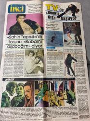 TERCÜMAN GAZETESİ İNCİ İLAVESİ DOĞUM GÜNÜ HEDİYESİ - 9 ŞUBAT 1984 - 4 SAYFADIR -Kemal Sunal-Hülya Koçyiğit-Fatma Girik-Gülşen Bubikoğlu-Orhan Gencebay-Ferdi Tayfur-İbrahim Tatlıses-Ümit Besen-Priscilla Presley-Michael Edwards-Elvis Presley-Salih Güney-Sibel Savcı-Arif Tunç-İpek Pınar-İrfan Tozum-Safa Önal-Mary Ann Taylor-Belma Aksun-Dr.Kamiran Şenel-Fatoş-Yener Baras-Nevil Barlas-Lorenzo Lamas-Fernando Lamas-Arlene Dahl-İlhan Engin-Erol Denli Yeşilçam’da mevsim sonu indirimi-Unutmak istiyorum-Sevmek mi yaşamak mı-Bir gazeteci kızın aşkı-Bebek bekleyen anneler çiğ etten uzak durun-Kaşın cildinize daha çok beslenmeye muhtaç-Ayakkabınıza uygun ayakkabı almak için-Sağlıklı olmaya bakınız-Yüksek tansiyonluyum-Patates suyu ödemi önler-Yabani ördeklerin akıbeti neden bozuluyor-Dulavratotu-TV’de renkli kış başlıyor-Şahin Tepesi’nin torunu babamı aşacağım diyor-Manyak Kadın ve Ev-Şifa Bahçesi-Sağlığımız ve Biz-Üç soru üç cevap-Fatoş’la başbaşa-İçimizdeki satırlar-İnci Falınız-Günün modeli-Yazar