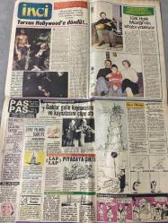 TERCÜMAN GAZETESİ İNCİ İLAVESİ DOĞUM GÜNÜ HEDİYESİ - 4 ARALIK 1983 - 4 SAYFADIR -Corinne Hermes-Turgut Çalışlayan-Kadir Demirtaş-Dağlı Güner-Yeşil Giresunlu-Turgut Gülen-Ragıp Kösoğlu-Nazan Saatçi-Necdet Çetin-Cemal Güngör-Ahmet Kostarika-Haldı Durak-Cem Dila-Safa Önal-İrfan Tozum-Mary Ann Taylor-Belma Aksun-Dr.Kamiran Şenel-Özden Akbal-Özlem Akbal-Yaşar Gümüş-Yakup Kamer-Sakir Öner Günhan-Murat Ataç-Mustafa Erol-Yener Baras Plak ve kaset kalpazanları-Eurovision birincisi Corinne Hermes Türkiye’ye geliyor-Komputerler kobayları ölümden kurtarıyor-Kanuna karşı gelen insanlar azaldı-Sen bir meleksin-Bir gazeteci kızın aşkı-Sabahları kendinize 10 dakika ayırın-Tekir’in tüyleri siyah elbisenize yapıştıysa-Salon çiçekleri sıcak kuru havayı sevmez-Duvardaki delikleri alçıyla kapatabilirsiniz-Tarzan Hollywood’a döndü-Türk Halk Müziği’nin kitabı yazılıyor-Çanakkale canavarı-Gaddar gelin kaynanasını ve kaynatasını çöpe attı-Lap Lap piyasaya çıktı-İyi ki doğdun köprü Kadın ve Ev-Sağlığımız ve Biz