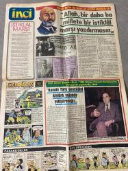 TERCÜMAN GAZETESİ İNCİ İLAVESİ DOĞUM GÜNÜ HEDİYESİ - 20 MART 1984 - 4 SAYFADIR -Bedia Akartürk-Kemal Güçer-Meral Zeren-Silvie Vartan-Tekin Akmansoy-Leman Cıdamlı-Oktay Tybar-Suna Korad-Gökhan Güney-Neşe Aksoy-Bülün Nazlıhan-Pearl S. Buck-Nevil Barlas-Dr. Kamiran Şenel-Memduh Şevket Esendal-Nevval Barlas-Soner Özbirlen-Gregory Peck-Stirling Hayden-Robert Vaughn-Mehmet Onul-Ziya Şafak-Yener Baras Meral Zeren adı Yeşilçam’da çiçek açtı-Kültür Vakfı Bedia Akartürk’ü yılın sanatçısı seçti-Silvie Vartan sağlık ve güzellik hocası oluyor-Hırçın Kalpler-İki aşk arasında-Ayaşlı ve Kiracıları-Mavi ve Gri-Halay’la özümüze döndük-Memleket hasreti-Kadın ve Ev-Sağlığımız ve Biz-Fatoş’la başbaşa-İçimizdeki satırlar-İnci Falınız-Yazar Roman Keloglan-Deli Cabbar-Çizen Ziya Şafak-Pasaklıgiller-Bay Ortadirek