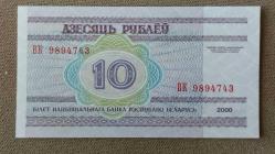 2000 YILI BELARUS 10 RUBLE HİÇ KULLANILMAMIŞ