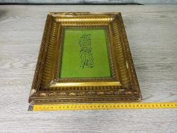 Altın Varaklı Çerçevesinde 1327 Tarihli El Çekme Hat Yazı