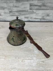 Antika Büyük Osmanlı Bakır Kahve Cezvesi