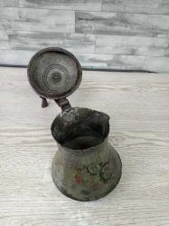 Antika Büyük Osmanlı Bakır Kahve Cezvesi