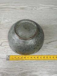 Antika Osmanlı Dönem Kalem İşçilikli  Bakır Kase - Tas