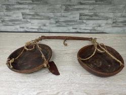 Antika Nadir Tümüyle Ahşap Osmanlı El Terazi