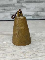 Antika Ay Yıldız Kabartmalı Pirinç Çan