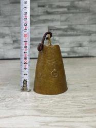 Antika Ay Yıldız Kabartmalı Pirinç Çan