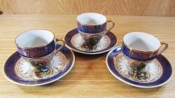 FRAGONARD DeSeNLi KÜTAHYA PoRSeLeN 3 Lü KAHVE FİNCAN TAKIMI.....