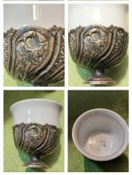 Gümüş Fincan Zarfı.. Abdülhamid Tuğralı,  Sahi Damgalı.. Zarf 18 gr.