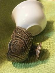 Gümüş Fincan Zarfı.. Abdülhamid Tuğralı,  Sahi Damgalı.. Zarf 18 gr.