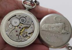 RUSYA MARKUR MARKA ORİJİNAL ANTİK KURMALI KÖSTEKLİ MUHTEŞEM BAKIMLI CEP SAATİ NN2YY1 ÇOK NADİR