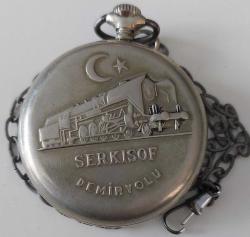 RUSYA SERKİSOF MARKA ORİJİNAL ANTİK KURMALI KÖSTEKLİ MUHTEŞEM BAKIMLI CEP SAATİ HH2RR1A ÇOK NADİR