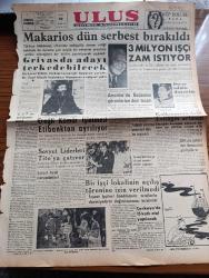 Ulus Gazetesi - Turkish Newspaper - 29 Mart 1957 - CHP'nin tebliğinden sonra yazan Hüseyin Cahit Yalçın Başmakale - Makarios dün serbest bırakıldı - Grivas da adayı terk edebilecek - 3 Milyon işçi zam istiyor - Ereğli kömür işletmesi Etibank'tan ayrılıyor - Oscar ödülü dağıtıldı - En iyi kadın artist Ingrid Bergman fotoğraf - kalkınmaya delil evliliğin artması - Bir işçi lokalinin açılış törenine izin verilmedi - Bahçelievler'de açılan Ediz çocuk yuvası öğrencileri Dün bir müsamere vermişlerdir fotoğraf - Çankaya'da 15 katlı otel yapılacak - Sovyet İsrail münasebetleri - Sovyet liderleri Tito'ya çatıyor - Devlet kuşu yazan Orhan Kemal Yazı Dizisi - Cezayir milliyetçileri bir köprüyü havaya uçurdu - Milli eğitim şurası ve inkılabımız yazan Yakup Kadri Karaosmanoğlu - başkentte 24 saat sinema kongreler hastaneler eczaneler - bir gerçek sanatçı Şarlo çeviren Mehmet Eser Yazı Dizisi - dünya basınından seçmeler - Ankara İstanbul Radyosu Programı - Beşiktaş kongresine 600 üye katılıyor