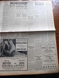 Yeni Ulus Gazetesi - Turkish Newspaper - 29 Mart 1954 - hem suçlu hem güçlü yazan Hüseyin Cahit Yalçın Başmakale - partilerin aday yoklamaları dün bütün yurtta yapıldı - Cumhuriyet Halk Partisi adayları bütün memlekette tespit edildi - Samanpazarı CHP merkezinde tasnif - Millet meclisinde patlayan bomba yazan Altan Öymen - Mısırda dahili harp patlak vermek üzere - Diyarbakır'daki Hadise Demokrat Parti mebuslarıyla adaylar Sille sokak birbirine girdi - Namık Kemal hakkında Mithat Cemal'in dikkate değer bir konuşması - dünkü aday yoklamaları yazan Nihat Erim - merhum Arif Çubukçu'nun cenazesi bugün kaldırılacak - kahve ve et gene yok - Türk filmciliğinin en muvaffak eseri Nilgün Eser Refik Halit Karay büyük ve Nur sinemalarında - Cüneyt Gökçer - Erika Romberg - iktidara layık olmayan parti yazan Bülent Ecevit - haftanın filmleri - Ankara İstanbul Radyosu Programı -  en meraklı zabıta romanı Kuğulu köşkün esrarı - bahar kupası basketbol maçını yedek subay kazandı - Tunç Erim sayı kralı