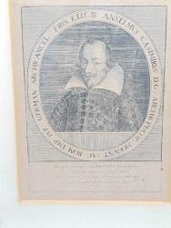 ÇE5---KİTAPTAN ALINMA BAŞPİSKOPOS MOGUNT ÇERÇEVELİ PORTRE RESİM