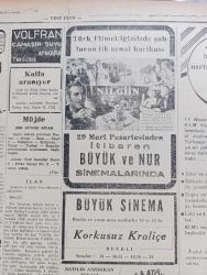Yeni Ulus Gazetesi - Turkish Newspaper - 27 Mart 1954 - Yeğen kuzin ve dayı yazan Hüseyin Cahit Yalçın Başmakale - Cumhuriyet Halk Partisi ve Demokrat Parti'nin adayları Yarın gece belli olacak - brezilyalı futbol yıldızlarından Santos fotoğraf - Mardin'de CHP'lilerin şahsi malları da hazineye alınıyor - Paris konferansında Adenauer'in İsmet İnönü hakkındaki sözleri - Demokrat Parti'nin 4 yılda yerine getiremediği grev vardı - Korgeneral Mustafa Erem vefat etti fotoğraf - Namık Kemal hakkında - Bu da yeni bir mesele mi yazan Nihat Erim - dünya bankası'nda hiddet yatışıyor mu - İki genç bestecimiz Bülent Arel ve İlhan Usmanbaş roma'ya davetli - Georges Buhamel 500 den fazla kitap imzaladı - Wilma Montesi hadisesi nasıl patlak verdi - Yılın en meraklısı zabıta romanı Kuğulu köşkün esrarı - Nilgün filmi başrolde Cüneyt gökçer ve Erika Remberg büyük ve nur sinemalarında - genç milli takım 6 Nisan'da Almanya'ya gidiyor - Dünya Kupası finalinde İspanya ile karşılaşacağız - damga atölyesi