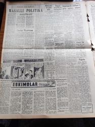 Yeni Ulus Gazetesi - Turkish Newspaper - 24 Mart 1954 - tuhaf bir hesap yazan Hüseyin Cahit Yalçın Başmakale - Balkan Paktı görüşmeleri - askeri işbirliğinin gelişmesi için yeni tedbirler alınacak  - Dün gelen Yunan ve Yugoslav askeri heyetleri fotoğraf - kütüklerde adlarını arayan vatandaşlar fotoğraf - Kemal Aygün propaganda gezisinde - Yeşilırmak taşıyor - Batı trakya'dan iltica eden ırkdaşlarımız - Devlet tiyatrosundan 100 bin lira manevi tazminat isteniyor - Bu devrin en kötü tarafı yazan Nihat Erim - Yargıtay üyesi ilk kadın yargıç Melahat Ruacan fotoğraf - Roma kanlar içinde filmi Ankara Park ve Sus sinemalarında - San Francisco ateşler altında filmi yeni sinemada - Eskimolar çeviren Rahşan Ecevit Yazı Dizisi - Ramak kaldı oyunu provasından çıkan dava - Ankara İstanbul Radyosu Programı - ordular arası şampiyonasına katılacak takımımız seçildi - bahar kupası boks maçları - Karagücü Güneş bugün karşılaşıyor - senenin en güzel komedisi avanak küçük tiyatroda - çocuk sayfası
