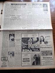 Yeni Ulus Gazetesi - Turkish Newspaper - 24 Mart 1954 - tuhaf bir hesap yazan Hüseyin Cahit Yalçın Başmakale - Balkan Paktı görüşmeleri - askeri işbirliğinin gelişmesi için yeni tedbirler alınacak  - Dün gelen Yunan ve Yugoslav askeri heyetleri fotoğraf - kütüklerde adlarını arayan vatandaşlar fotoğraf - Kemal Aygün propaganda gezisinde - Yeşilırmak taşıyor - Batı trakya'dan iltica eden ırkdaşlarımız - Devlet tiyatrosundan 100 bin lira manevi tazminat isteniyor - Bu devrin en kötü tarafı yazan Nihat Erim - Yargıtay üyesi ilk kadın yargıç Melahat Ruacan fotoğraf - Roma kanlar içinde filmi Ankara Park ve Sus sinemalarında - San Francisco ateşler altında filmi yeni sinemada - Eskimolar çeviren Rahşan Ecevit Yazı Dizisi - Ramak kaldı oyunu provasından çıkan dava - Ankara İstanbul Radyosu Programı - ordular arası şampiyonasına katılacak takımımız seçildi - bahar kupası boks maçları - Karagücü Güneş bugün karşılaşıyor - senenin en güzel komedisi avanak küçük tiyatroda - çocuk sayfası
