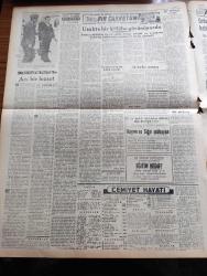 Yeni Ulus Gazetesi - Turkish Newspaper - 24 Mart 1954 - tuhaf bir hesap yazan Hüseyin Cahit Yalçın Başmakale - Balkan Paktı görüşmeleri - askeri işbirliğinin gelişmesi için yeni tedbirler alınacak  - Dün gelen Yunan ve Yugoslav askeri heyetleri fotoğraf - kütüklerde adlarını arayan vatandaşlar fotoğraf - Kemal Aygün propaganda gezisinde - Yeşilırmak taşıyor - Batı trakya'dan iltica eden ırkdaşlarımız - Devlet tiyatrosundan 100 bin lira manevi tazminat isteniyor - Bu devrin en kötü tarafı yazan Nihat Erim - Yargıtay üyesi ilk kadın yargıç Melahat Ruacan fotoğraf - Roma kanlar içinde filmi Ankara Park ve Sus sinemalarında - San Francisco ateşler altında filmi yeni sinemada - Eskimolar çeviren Rahşan Ecevit Yazı Dizisi - Ramak kaldı oyunu provasından çıkan dava - Ankara İstanbul Radyosu Programı - ordular arası şampiyonasına katılacak takımımız seçildi - bahar kupası boks maçları - Karagücü Güneş bugün karşılaşıyor - senenin en güzel komedisi avanak küçük tiyatroda - çocuk sayfası