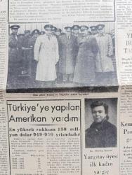 Yeni Ulus Gazetesi - Turkish Newspaper - 24 Mart 1954 - tuhaf bir hesap yazan Hüseyin Cahit Yalçın Başmakale - Balkan Paktı görüşmeleri - askeri işbirliğinin gelişmesi için yeni tedbirler alınacak  - Dün gelen Yunan ve Yugoslav askeri heyetleri fotoğraf - kütüklerde adlarını arayan vatandaşlar fotoğraf - Kemal Aygün propaganda gezisinde - Yeşilırmak taşıyor - Batı trakya'dan iltica eden ırkdaşlarımız - Devlet tiyatrosundan 100 bin lira manevi tazminat isteniyor - Bu devrin en kötü tarafı yazan Nihat Erim - Yargıtay üyesi ilk kadın yargıç Melahat Ruacan fotoğraf - Roma kanlar içinde filmi Ankara Park ve Sus sinemalarında - San Francisco ateşler altında filmi yeni sinemada - Eskimolar çeviren Rahşan Ecevit Yazı Dizisi - Ramak kaldı oyunu provasından çıkan dava - Ankara İstanbul Radyosu Programı - ordular arası şampiyonasına katılacak takımımız seçildi - bahar kupası boks maçları - Karagücü Güneş bugün karşılaşıyor - senenin en güzel komedisi avanak küçük tiyatroda - çocuk sayfası