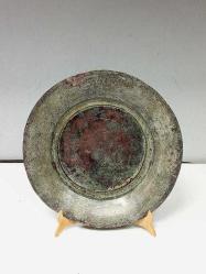 Antika Osmanlı Ermeni Yazılı Damgalı Bakır Tabak