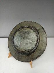 Antika Osmanlı Ermeni Yazılı Damgalı Bakır Tabak