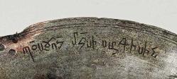 Antika Osmanlı Ermeni Yazılı Damgalı Bakır Tabak