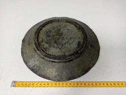 Antika Osmanlı Ermeni Yazılı Damgalı Bakır Tabak