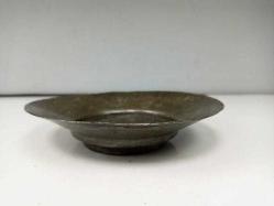 Antika Osmanlı Saz Tuğralı Bakır Yazılı Tabak - Lenger