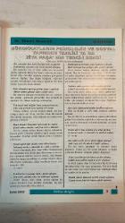 FETHİYE AYLIK FİKİR SANAT DERGİSİ -  EYLÜL 2002 SAYI: 4  AV. AHMET BESEREK - DILEK DINÇER - PROF. DR. ERDOĞAN GAVCAR - ÜNAL ŞÖHRET DIRLIK - S. OKTAY KUŞKONMAZ - YRD. DOÇ. DR. FAHRİ YİĞİT - UFUK EMEK - DR. TURGAY ARTUN - S. NECLA (NAZLIOĞLU) KAYA - AKIN TEZEL - M. İRFAN KILIÇ - MAKBULE N. UYAR - MUHARREM BAYAR - SEFAİ GÜNER - RAMAZAN KIVRAK - ORHAN KÖSE - YAVUZ TORUNOĞULLARI - TIMUR FİDAN - MUZAFFER ÖZÜTOK - ÇETİN BİLGİN  ATLIK FİKİR SANAT DERGİSİ - AYAĞA KALK! - TURİZM HAREKETLERİ DORUKTA... YA SORUNLAR? - TURİSTLERİN TÜRKİYE'Yİ TERCİHİNE ETKİ EDEN FAKTÖRLERİN ARAŞTIRILMASI - FETHİYELİ ŞAİRLER - SEBZE FİDELERİNDE ÇÖKERTEN HASTALIĞI - YAŞAMIN İÇİNDEN - İNTERNET VE SAĞLIK - HİÇBİR ŞEY TESADÜF DEĞİL - KATI ATIK YÖNETİMİ VE FETHİYE'DE UYGULAMALAR - BİR KİTAP, BİR ELEŞTİRİ - MİLLİ KÜLTÜR - 3200 METREDE YEMEK VE MEVLİT - KONAR-GÖÇER YAŞAM - ULUSLARARASI MATEMATİK KONFERANSLARI VE FAYDALARI - TARİHİ FIKRALAR - BOĞALAR ŞÖLENİ - TELMESSOS TARİHİ - ŞİİR DÜNYASI - İZ - TAM TAKIM EKSİKSİZ 42 SAYFA