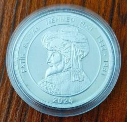 2024 Padişahlar Serisi Fatih Sultan Mehmet Han ((Şahi Topu Görselli)) 1000 Mangır Hatıra Para & Madalyon....
