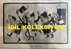 Osmanlıca Akbaba Mizah Dergisi-Gazetesi, Orijinal Dönem Basım, (Ottoman Magazine-Newspaper) - 27 Ekim 1924 - Sayı: 198 - Rumi: 27 Teşrin-i Evvel 1340 - Karikatürist Ramiz (Gökçe)'in Çalışması: 