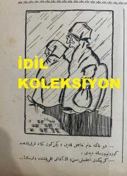 Osmanlıca Akbaba Mizah Dergisi-Gazetesi, Orijinal Dönem Basım, (Ottoman Magazine-Newspaper) - 27 Ekim 1924 - Sayı: 198 - Rumi: 27 Teşrin-i Evvel 1340 - Karikatürist Ramiz (Gökçe)'in Çalışması: 