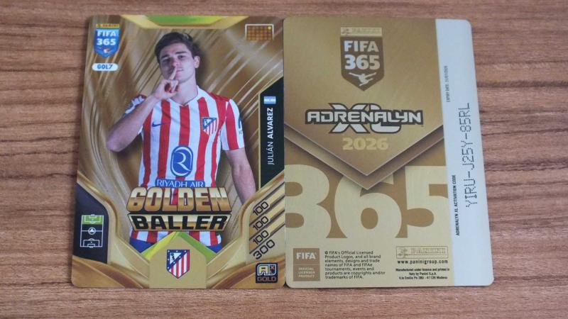 thumbnail image 2 of Panini FIFA 365 2026 Adrenalyn XL Advent Calendar - Factory Sealed With Club 99 + Golden Baller Cards 2 of 6