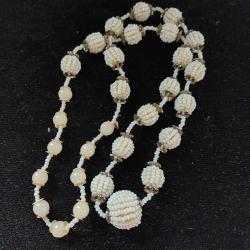 Hapishane İşi Beyaz Boncuk Kolye