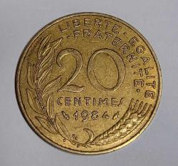 FRANSA 1984 20 CENTIM
