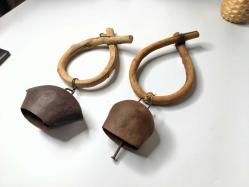 Antika Koyun Keçi Çanı - Ahşap Boyunluk Zil - Çan - Hayvan Çanı Zili - 2 ADET