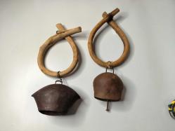 Antika Koyun Keçi Çanı - Ahşap Boyunluk Zil - Çan - Hayvan Çanı Zili - 2 ADET