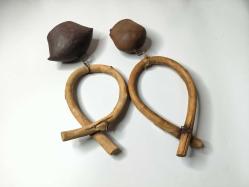 Antika Koyun Keçi Çanı - Ahşap Boyunluk Zil - Çan - Hayvan Çanı Zili - 2 ADET