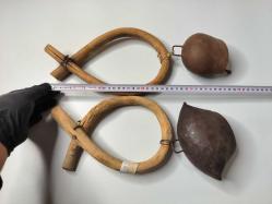 Antika Koyun Keçi Çanı - Ahşap Boyunluk Zil - Çan - Hayvan Çanı Zili - 2 ADET