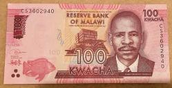 MALAWİ 100  KWACHA  ÇİL 2020 KAĞIT PARA